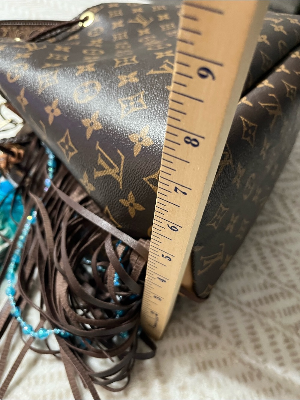 Louis Vuitton Luxury Monogram Brown Leather Shoulder Bag - Picture 8 of 16